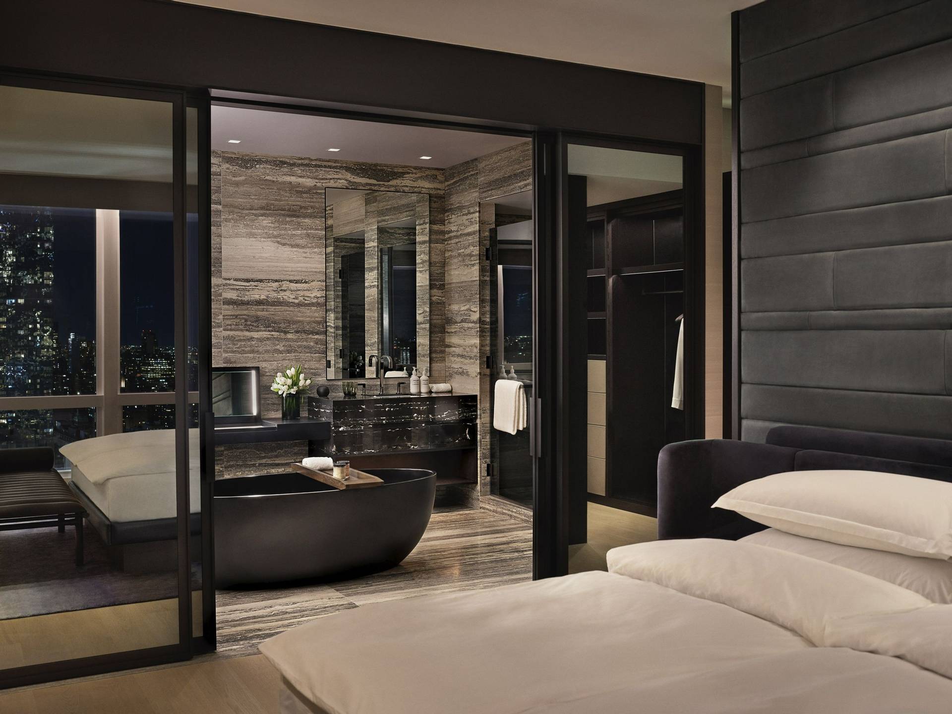 equinox-hotels-EquinoxSuite-Bathroom-Bedroom - urban wellness hotel